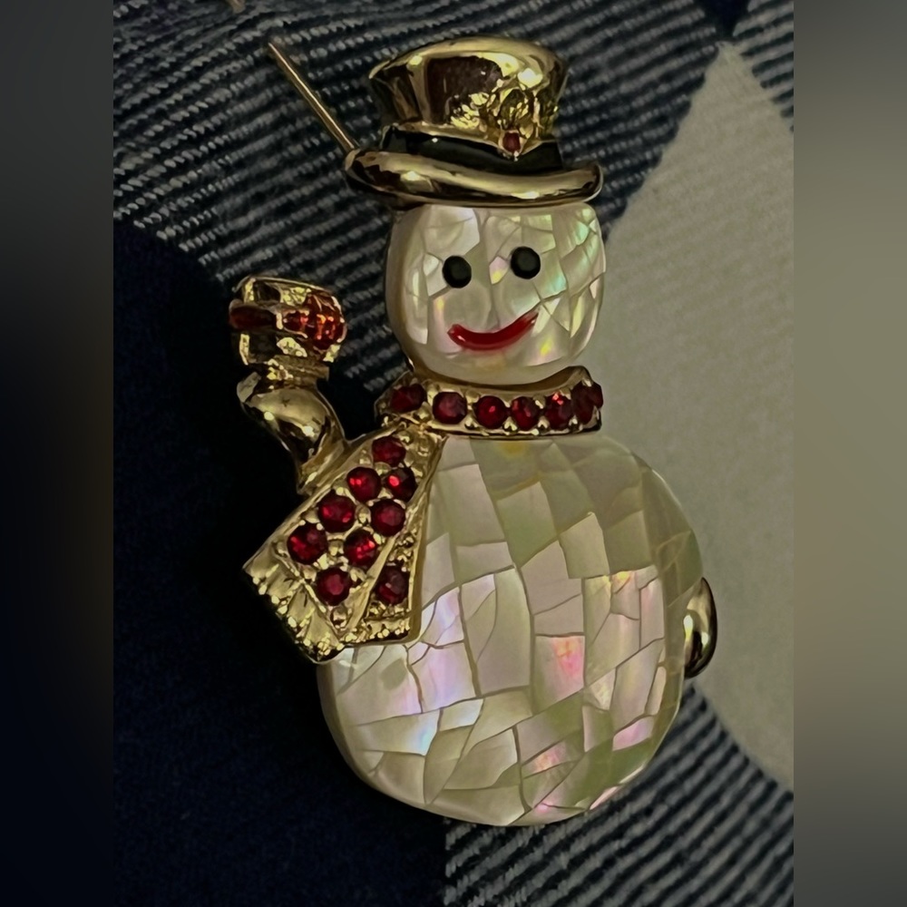 Liz Claiborne Snowman ⛄️ Pin. Vintage - Picture 4 of 13